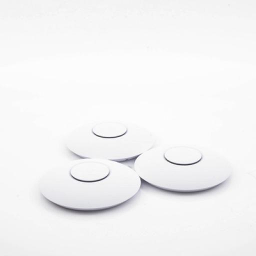 [UBIQUITIINC._UAP-NANOHD-3] UBIQUITI INC. Paquete de 3 Access Point UniFi 802.11ac Wave 2, MU-MIMO4X4 con antena Beamforming, hasta 1.7 Gbps, para interior PoE 802.3af, soporta 200 clientes, No incluyen PoE&acute;s