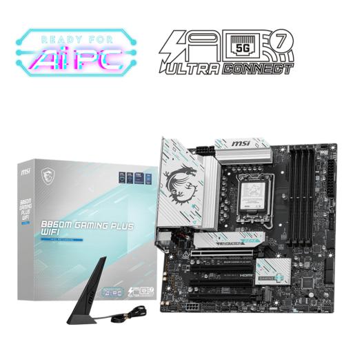 [MSI_B860M GAMING PLUS WIFI] MOTHERBOARD MSI (B860M GAMING PLUS WIFI) SOCKET 1851, 4*DDR5 8800 MHZ, HDMI, DP, 3*M.2, MICRO ATX
