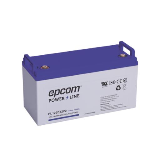 [EPCOM_PL120D12V2] Epcom Batería 12 Vcc / 120 Ah / UL / Tecnología AGM-VRLA / CICLO PROFUNDO / Para uso en aplicaciones fotovoltaicas y de emergencia  / Terminales T4