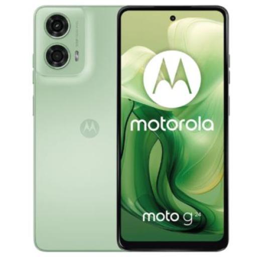[MOTOROLA_PB160037MX] Motorola Smartphone Motorola G24 6.56" Mediatek 128GB/4GB Cámara 50MP+2MP/8MP Helio G85 Android 14 Color Verde