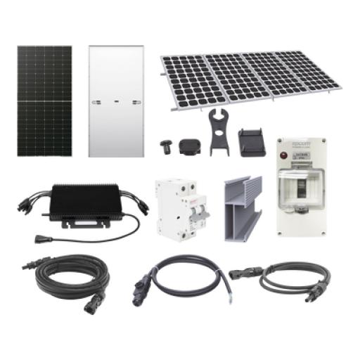 [LONGI_KITHMS2K575] Longi Kit Solar para Interconexión de 2.2KW de Potencia Pico 220Vcc con Microinversor y 4 Módulos de 575 W (Incluye Montaje y Protecciones)