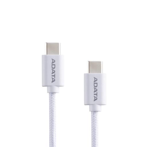 [ADATA_CACC-200PN-WH] CABLE ADATA USB-C A USB-C 200CM NAILON TRENZADO BLANCO (CACC-200PN-WH)