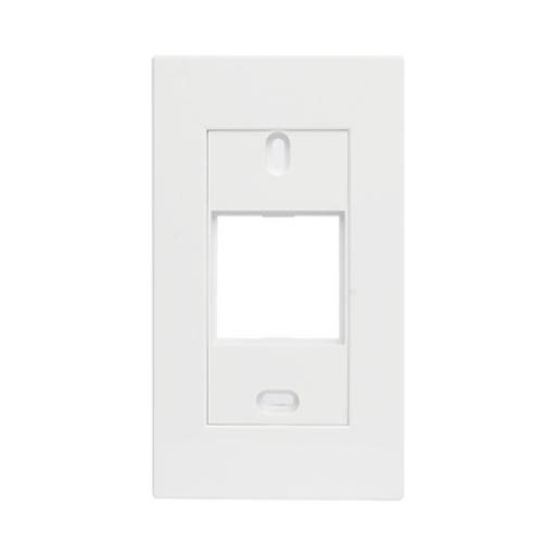 [IBERNEX_NX9012] IBERNEX Marco blanco con placa metalica para caja americana 