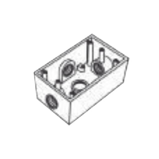 [RAWELT_RR-2747] RAWELT Caja Condulet FS de 1" (25.4 mm) con cuatro bocas a prueba de intemperie.