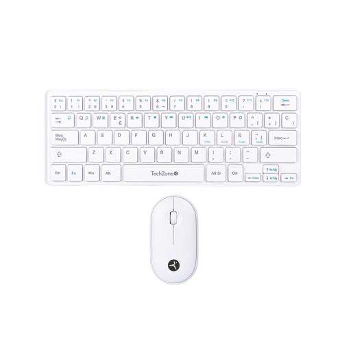 [TECHZONE_TZACCBI04] Kits para Teclado Y Mouse TECHZONE Young Pop White