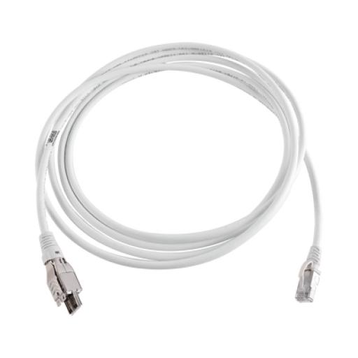 [SIEMON_T4A-S08M-B02L] Siemon Patch Cord TERA Cat6A 1/10G Ethernet, de 4 pares y conector modular, LS0H, Color Marfil, 8m