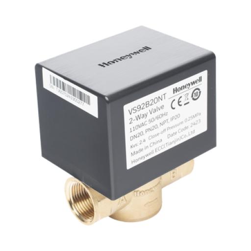 [HONEYWELLBMS_VS92B20NT] HONEYWELL BMS Válvula de control eléctrica VS9 para fan coil: DN20: PN20: 2 vías: 110 V CA: conexión NPT