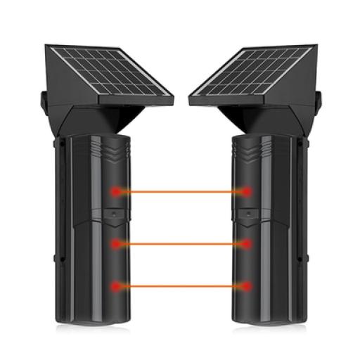 [SFIRE_SFB100] SFire Detector fotoelectrico con CELDA SOLAR; DE 3 RAYOS; alcance exterior 100 m / 4 frecuencias 