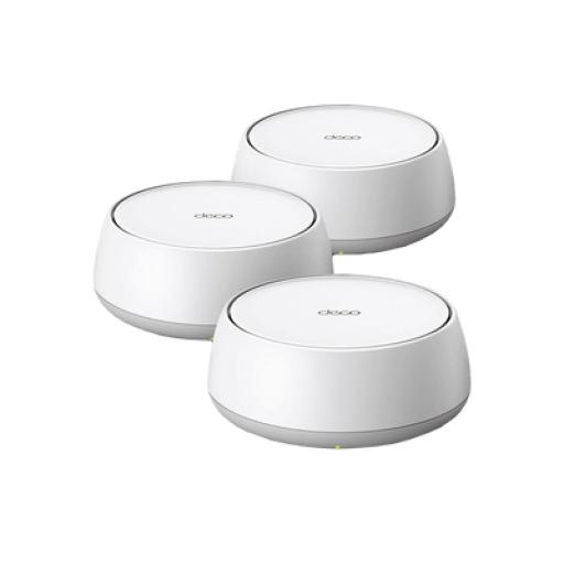 [TPLINK_DECO-BE25-3PACK] TPLINK KIT 3 Routers Inalámbrico MESH Interior para Hogar / Doble Banda Wi-Fi 7 BE3600 Mbps / 2 Puerto 2.5 Gigabit WAN/LAN / 4 Antenas Internas / Operación Multi-Link MLO / Administración Mediante la App Deco (iOS, Android) / HomeShield