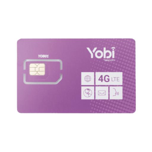 [YOBI_SIM3GBYOBI] YOBI SIM Yobi para dispositivos móviles 3G/4G, 3.5GB Mensual por 1 año de servicio (solo datos)