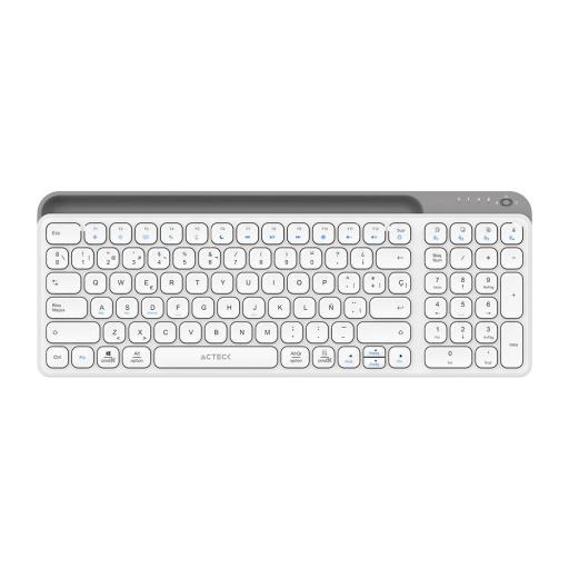 [ACTECK_AC-940115] TECLADO MULTIDISP ACTECK INSPIRE TREKTI747 98% 2BT BCO/GRIS (AC-940115)