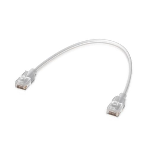 [UBIQUITIINC._UACC-CABLE-PATCH-EL-0.15M-W-24] UBIQUITI INC. Pack de 24 Patchcords UniFi Etherlighting™ de 15 cm, hasta 2.5G / Conector RJ45 transparente para mejores efectos de luz con Switches USW PRO MAX