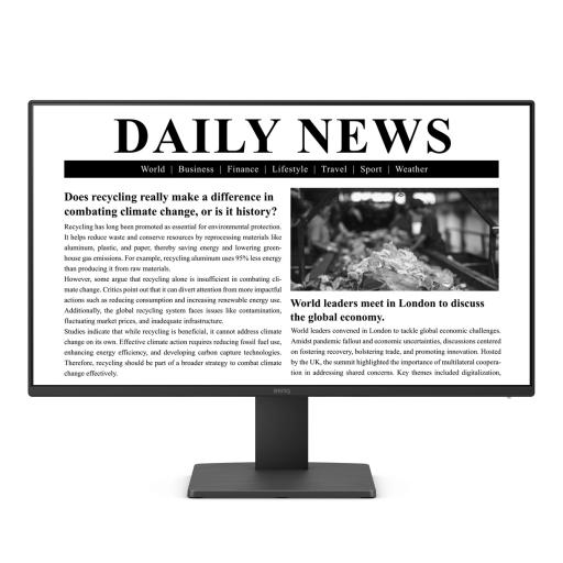 [BENQ_GW2491] Benq Monitor BenQ GW2491 23.8 in Full HD Resolucion 1920x1080 Panel IPS Eye care HDMI/DisplayPort