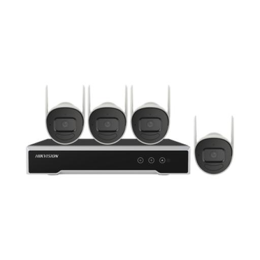 [HIKVISIONDIGITALTECHNOLOGY_NK44W0H-1T(E)] Hikvision Digital Technology Kit IP Inalámbrico 4 Megapixel / NVR 4 Canales / 4 Cámaras Bala para Exterior / 1 HDD de 1 TB / Modo Repetidor