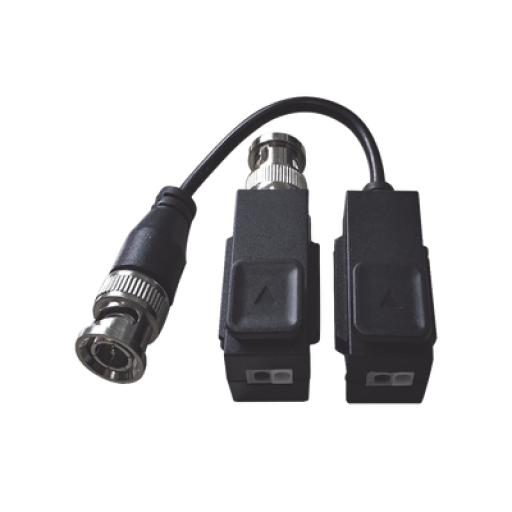 [HIKVISIONDIGITALTECHNOLOGY_BL-1H18] Hikvision Digital Technology Kit de Transceptor (Balluns) TURBOHD con Boton Push / Hasta 8 MP (4K) / 100% Cobre / Soporta HD-TVI / AHD / CVI / CVBS / Audio por Coaxitron / Datos para Menu de Configurar de Cámaras 