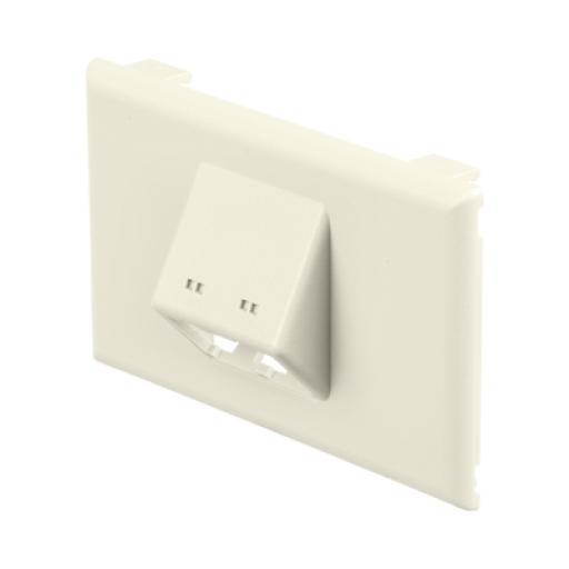 [PANDUIT_T70FH2IW] Panduit Placa de Pared Horizontal T70, Salida Para 2 Puertos Mini-Com, Con Espacios Para Etiquetas, Color Blanco Mate