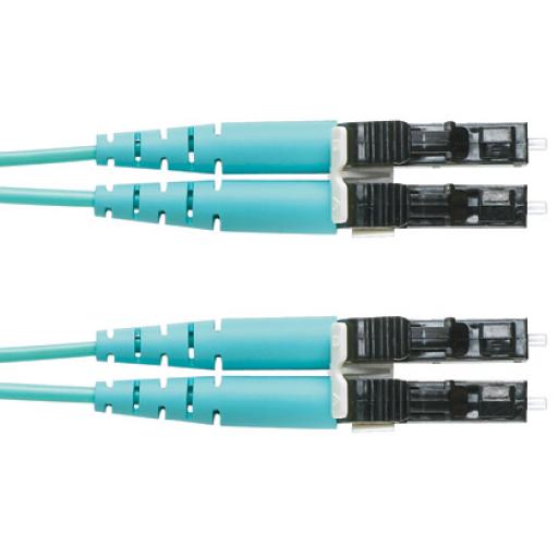 [PANDUIT_FZ2ERLNLNSNM006] Panduit Jumper de Fibra Óptica Multimodo 50/125 OM4, LC-LC Duplex, OFNR (Riser), Color Aqua, 6 Metros