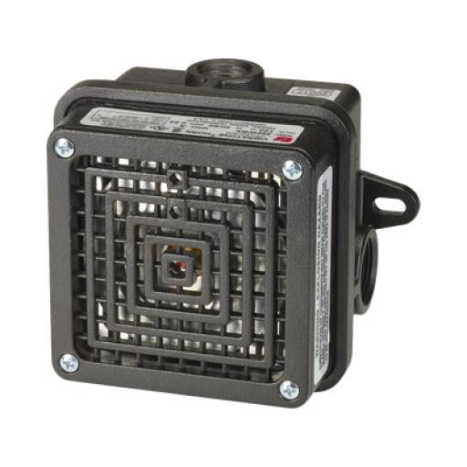 [FEDERALSIGNALINDUSTRIAL_350WBX-120] FEDERAL SIGNAL INDUSTRIAL Bocina para lugares peligrosos Vibratone® con carcasa para exteriores Tipo 4X,  Certificado CSA Listado por UL y cUL para Clase I, División 2, Grupos A, B, C y D; Clase II, División 2, Grupos F y G; Clase III, 120 VCA, Color Negra