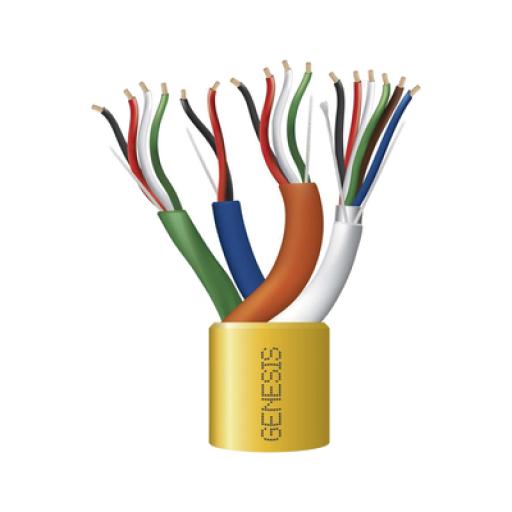 [GENESIS_2196-1002] GENESIS Bobina de Cable de 305 Metros / Color Amarillo / Compuesto por  6 x 22 AWG blindado, 4 x 18 AWG, 4 x 22 AWG, y 2 x 22 AWG / Para Aplicaciones en Control de Acceso