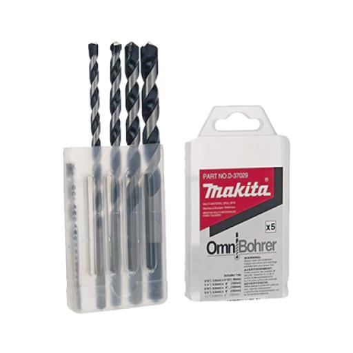 [MAKITA_D-37029] Makita Juego de 5 Pzas. de Broca para Concreto con Punta de Carburo (3/16", 1/4", 5/16", 3/8" y 1/2")