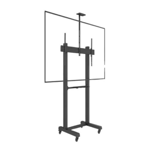 [EPCOM_EMFS1B1] Epcom Montaje de Piso Móvil para Pantallas de  65 in a 100 in | vesa 100 x 100 hasta 1000 x 600 | carga maxima soportada 120kg| Fabricado en aluminio y acero