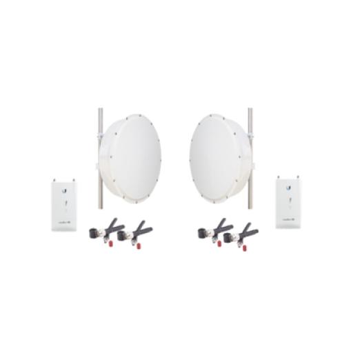 [UBIQUITIINC._R5ACTX30KIT] UBIQUITI INC. Kit de 2 radios R5ACLITE, 2 antenas de 30 dBi con rango de frecuencias (4.9-6.5 GHz), incluye jumpers y radomo, ideal para distancias de hasta 30km