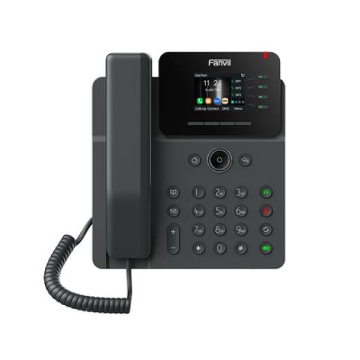 [FANVIL_V61G] Fanvil Teléfono IP Empresarial, 4 líneas SIP, pantalla a color 2.4", PoE, puertos Gigabit, conferencia local de 6 vías.
