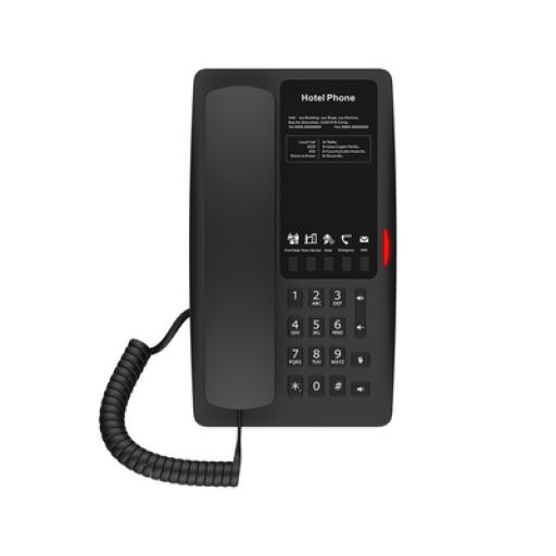 [FANVIL_H4] Fanvil Teléfono IP para Hotelería, Puerto USB-A para carga, 5 teclas programables para servicio rápido (Hotline), plantilla personalizable con PoE 