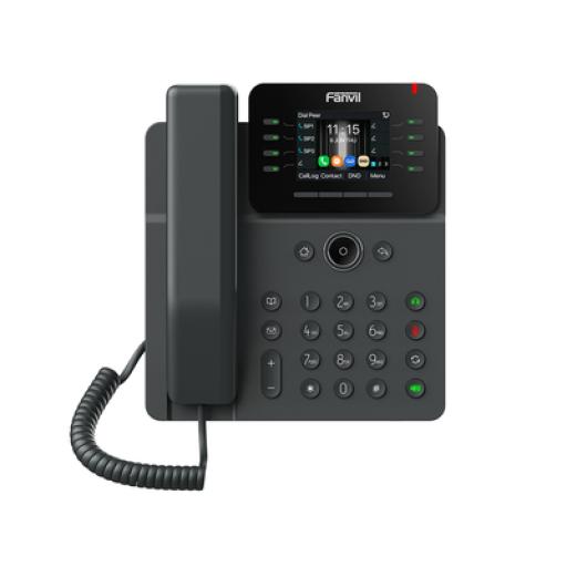 [FANVIL_V62W] Fanvil Teléfono IP Wi-Fi Empresarial,Bluetooth, 12 líneas SIP, pantalla a color 2.8", PoE, puertos Gigabit, conferencia local de 6 vías.