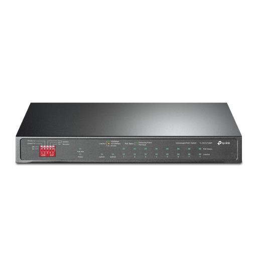 [TPLINK_TLSG1210MP] TPLINK Switch PoE+ No Administrable De Escritorio 10 Puertos / 8 puertos 10/100/1000 Mbps PoE af/at Inteligiente / Presupuesto 123 W / Modo Extendido hasta 250 metros