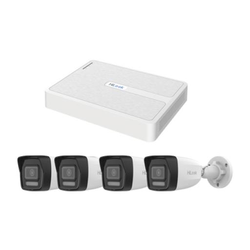 [HIKVISIONDIGITALTECHNOLOGY_KIPH4B4MP/A] Hikvision Digital Technology Kit IP 4 Megapixel / NVR de 4 Canales con 4 Puertos PoE / 4 Cámaras IP Bala para Exterior