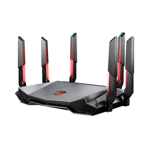 [MSI_RADIX AXE6600 WIFI 6E TRI-BAND GAMING ROUTER] ROUTER MSI (RADIX AXE6600 WIFI 6E TRI-BAND GAMING ROUTER) WIFI6E 6GHZ 6600MBPS 4CORE/1.8GHZ 6ANTENAS