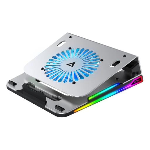 [ACTECK_AC-936156] BASE ENFRIADORA ACTECK EX BE650 P/LAP/ VENT+HUB/RGB/NEGRO (AC-936156)