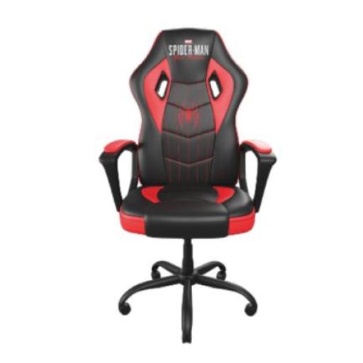 [FORZAPOWERTECHNOLOGIES_XTF-MC100SM] Forza Power Technologies Silla Gamer XTech Soporta hasta 120kg  de PU y PVC con Respaldo Alto Marvel Spider-Man Negra/Rojo