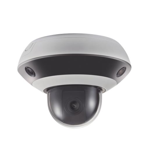 [HIKVISIONDIGITALTECHNOLOGY_DS-2PT3326IZ-DE3(B)] Hikvision Digital Technology Mini Domo PanoVu 2 Megapixel / 1 PTZ 4X Zoom + 3 Lentes Panorámicos 360° / H.265 / 10 mts IR / Uso en Interior / PoE+ / dWDR / Micro SD