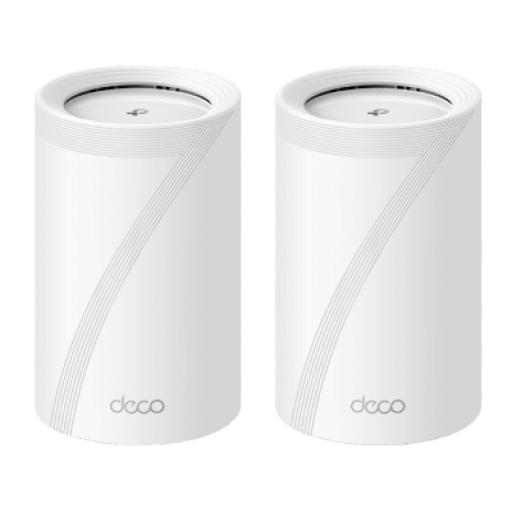 [TPLINK_DECO-BE65-2PACK] TPLINK KIT 2 Routers Inalámbrico MESH Interior para Hogar / Triple Banda Wi-Fi 7 BE9300 Mbps / 2 Puerto 2.5 Gigabit WAN/LAN / 4 Antenas Internas / Operación Multi-Link MLO / Administración Mediante la App Deco (iOS, Android) / HomeShield
