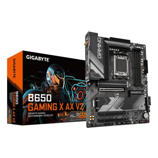 [GIGABYTE_B650 GAMING X AX V2] MOTHERBOARD GIGABYTE (B650 GAMING X AX V2) SOCKET AM5,4*DDR5 5200MHZ,HDMI,DP,WIFI6E,BT 5.3,ATX