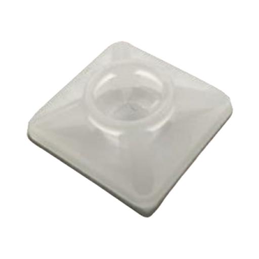 [THORSMAN_TH-BASE-CIN] Thorsman  Base Autoadherible para Cinchos Práctica y Eficiente para la Organización y Fijación de Cables, Fabricada en Nylon Resistente y de Color Natural con una Medida de 19x19 mm, Paquete con 100 Piezas (4210-00001)