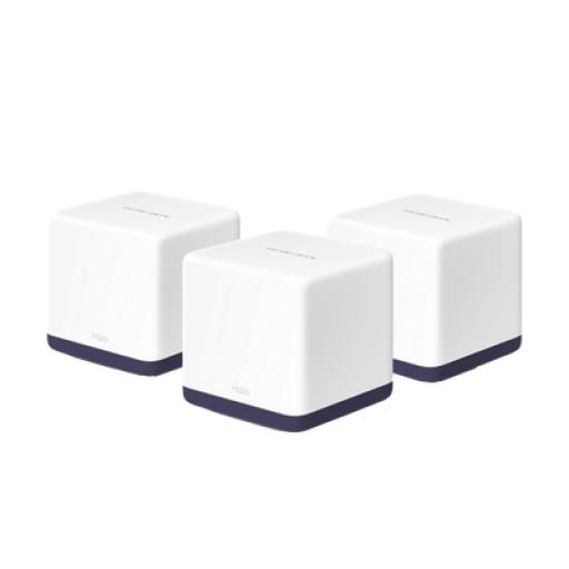 [MERCUSYS_H50G3PACK] Mercusys KIT de Sistema Inalámbrico H50G Mesh / Doble banda 2.4GHz y 5GHz AC 1900Mbps / 3 Puertos 10/100/1000 Mbps / Control vía App / Roaming Continuo