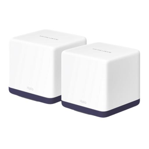 [MERCUSYS_H50G2PACK] Mercusys KIT de Sistema Inalámbrico H50G Mesh / Doble banda 2.4GHz y 5GHz AC 1900Mbps / 3 Puertos 10/100/1000 Mbps / Control vía App / Roaming Continuo