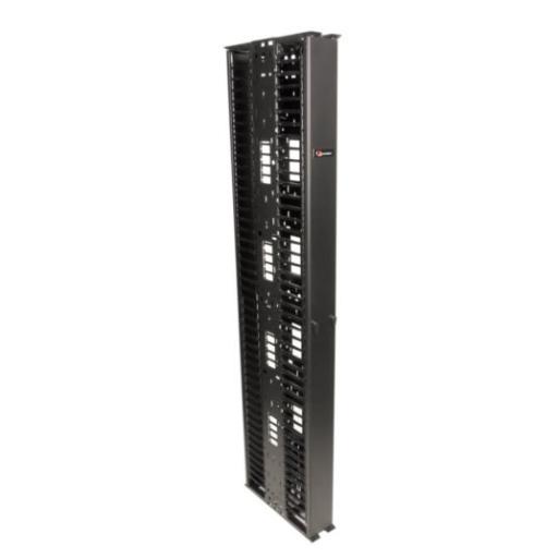 [SIEMON_VCM-10D] Siemon Organizador RouteIT Vertical Doble de 45UR, Fabricado en Acero Laminado en Frío 16AWG, 10in (254 mm) de Ancho 