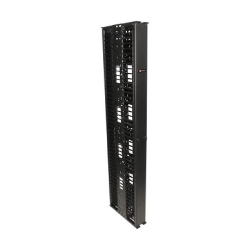 [SIEMON_VCM-10D] Siemon Organizador RouteIT Vertical Doble de 45UR, Fabricado en Acero Laminado en Frío 16AWG, 10in (254 mm) de Ancho 
