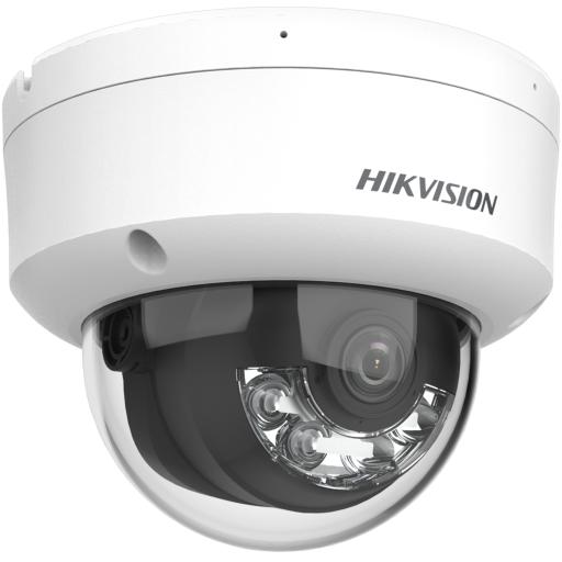 [HIKVISIONDIGITALTECHNOLOGY_DS-2CD3141G2-LIUF] Hikvision Digital Technology [Dual Light] Domo IP 4 Megapixel / Lente 2.8 mm / 30 mts IR + 30 mts Luz Blanca / Micrófono Integrado / Antivandálico IK08 / ACUSENSE Lite / Exterior IP67 / H.265 / PoE / ONVIF / Micro SD