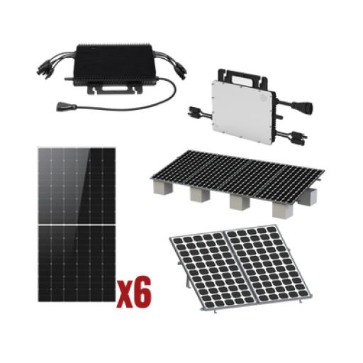 [HOYMILES_HMS3000KIT1] HOYMILES Kit Solar Interconexion  / 3kW  220Vca / Microinversores HOYMILES / Montaje Incluido  