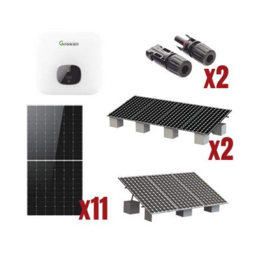 [GROWATT_MIN6000KIT1] GROWATT Kit Solar Interconexion  / 6 kW  220Vca / Inversor GROWATT / Montaje Incluido  