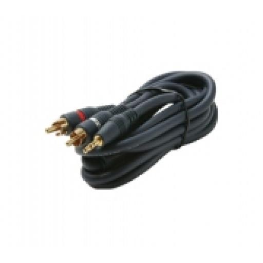[STEREN_254-045] CABLE STEREN HOME THEATER PLUG 3.5MM A 2 PLUGS RCA 1.8M
