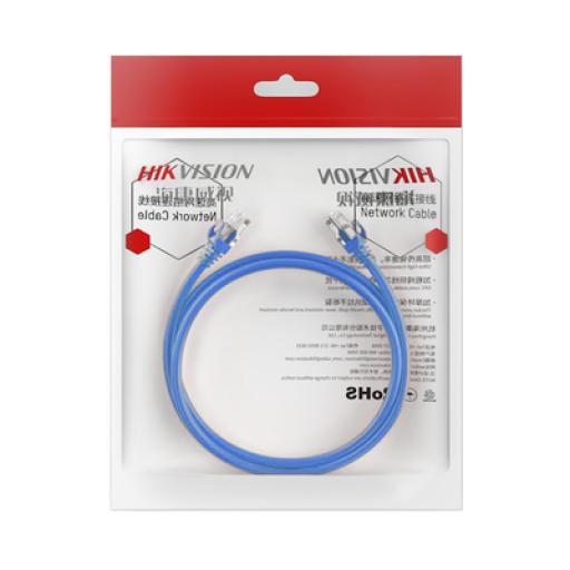[HIKVISIONDIGITALTECHNOLOGY_DS-1NP6UEC0-100-B] Hikvision Digital Technology Cable de Parcheo (Patch Cord) / UTP / Cat. 6 (24 AWG) / 1 Metro / Color Azul / Ideal para PoE+ / Interior