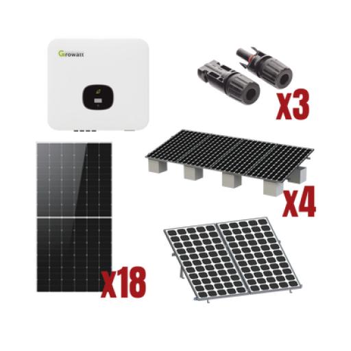 [GROWATT_MIN10000KIT1] GROWATT Kit Solar Interconexion  / 10kW  220Vca / Inversor GROWATT / Montaje Incluido  