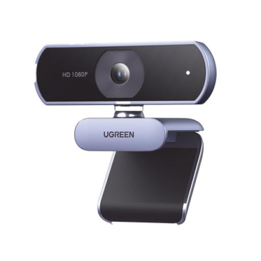 [UGREEN_15728] Ugreen Cámara Web HD con Micrófono Integrado | Resolución 1080P@30FPS | Micrófonos Duales Integrados | Cancelación de Ruido | Corrección de Luz Automática | Vista Amplia de 85° | Rotación Flexible de 36