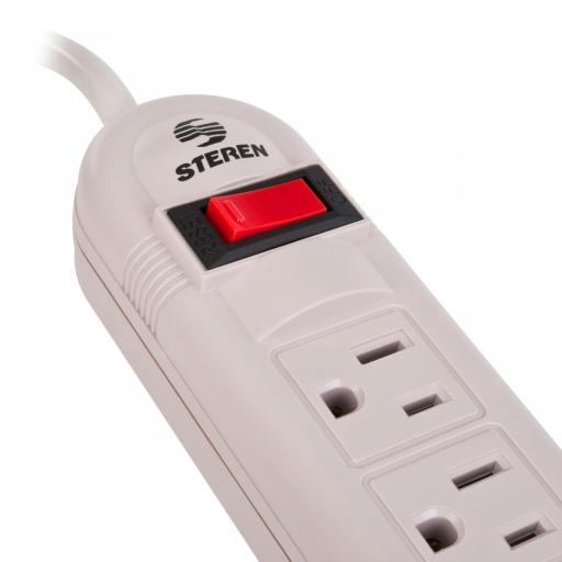 [STEREN_905-026] Tira de 6 contactos STEREN horizontales C/Switch Rl